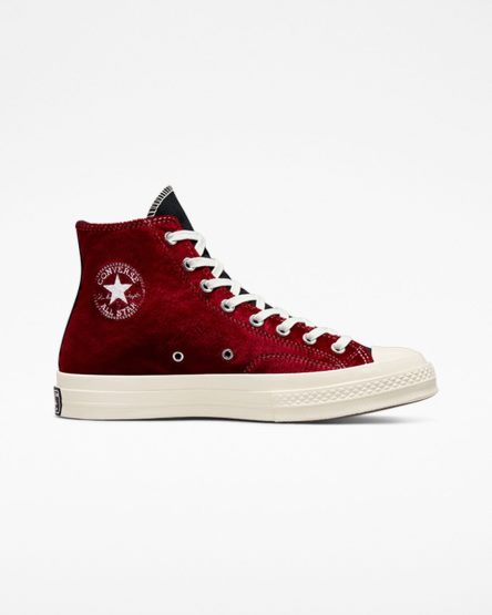 Women's Converse Chuck 70 Beyond Retro Velvet High Top Shoes Black / Red | AU 3640EN